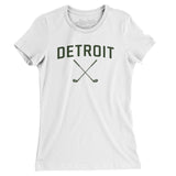 Detroit Golf Women's T-Shirt-White-Allegiant Goods Co. Vintage Sports Apparel