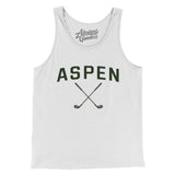 Aspen Golf Men/Unisex Tank Top-White-Allegiant Goods Co. Vintage Sports Apparel