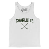Charlotte Golf Men/Unisex Tank Top-White-Allegiant Goods Co. Vintage Sports Apparel