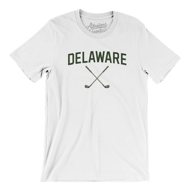 Delaware Golf Men/Unisex T-Shirt-White-Allegiant Goods Co. Vintage Sports Apparel