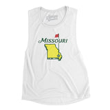 Missouri Golf Women's Flowey Scoopneck Muscle Tank-White-Allegiant Goods Co. Vintage Sports Apparel