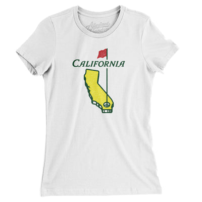 California Golf Women's T-Shirt-White-Allegiant Goods Co. Vintage Sports Apparel
