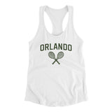 Orlando Tennis Women's Racerback Tank-White-Allegiant Goods Co. Vintage Sports Apparel