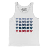 Tucson Repeat Men/Unisex Tank Top-White-Allegiant Goods Co. Vintage Sports Apparel