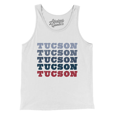 Tucson Repeat Men/Unisex Tank Top-White-Allegiant Goods Co. Vintage Sports Apparel