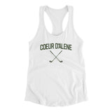 Coeur D'alene Golf Women's Racerback Tank-White-Allegiant Goods Co. Vintage Sports Apparel
