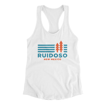 Ruidoso New Mexico Women's Racerback Tank-White-Allegiant Goods Co. Vintage Sports Apparel
