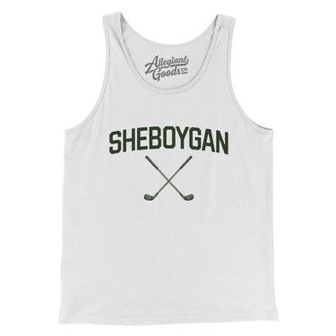 Sheboygan Golf Men/Unisex Tank Top-White-Allegiant Goods Co. Vintage Sports Apparel