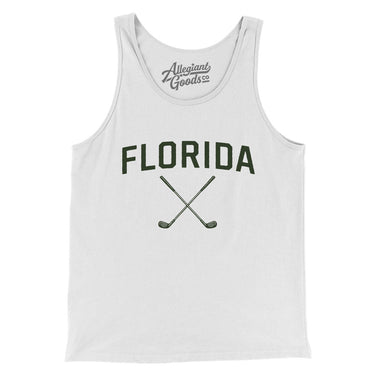 Florida Golf Men/Unisex Tank Top-White-Allegiant Goods Co. Vintage Sports Apparel
