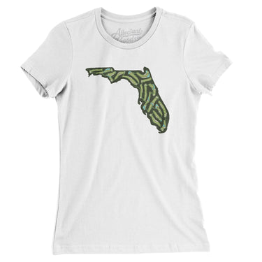 Florida Golf Course Women's T-Shirt-White-Allegiant Goods Co. Vintage Sports Apparel