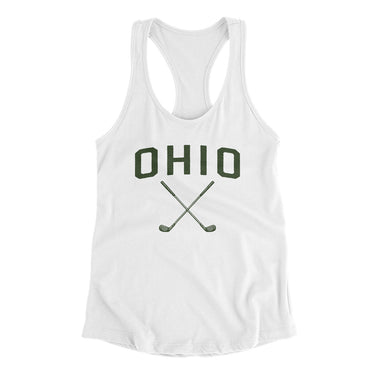 Ohio Golf Women's Racerback Tank-White-Allegiant Goods Co. Vintage Sports Apparel
