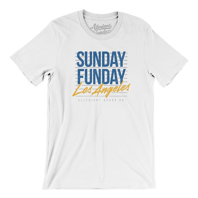 Sunday Funday Los Angeles Men/Unisex T-Shirt-White-Allegiant Goods Co. Vintage Sports Apparel