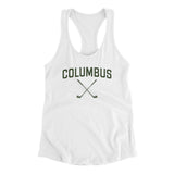 Columbus Golf Women's Racerback Tank-White-Allegiant Goods Co. Vintage Sports Apparel