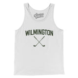 Wilmington Golf Men/Unisex Tank Top-White-Allegiant Goods Co. Vintage Sports Apparel