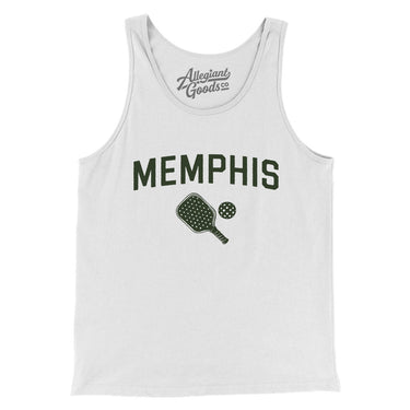 Memphis Pickleball Men/Unisex Tank Top-White-Allegiant Goods Co. Vintage Sports Apparel