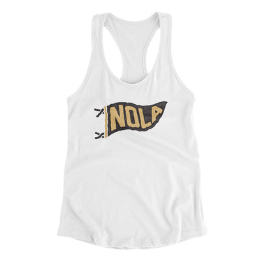 Nola Pennant Women's Racerback Tank-Allegiant Goods Co. Vintage Sports Apparel
