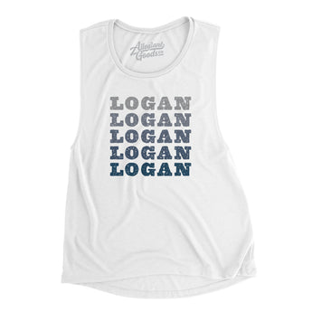 Logan Repeat Women's Flowey Scoopneck Muscle Tank-Allegiant Goods Co. Vintage Sports Apparel