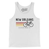 New Orleans Cycling Men/Unisex Tank Top-White-Allegiant Goods Co. Vintage Sports Apparel