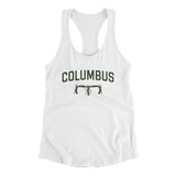 Columbus Cycling Women's Racerback Tank-White-Allegiant Goods Co. Vintage Sports Apparel