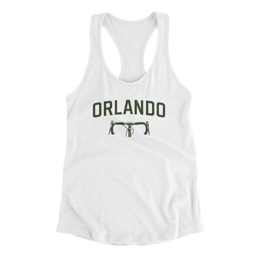 Orlando Cycling Women's Racerback Tank-White-Allegiant Goods Co. Vintage Sports Apparel