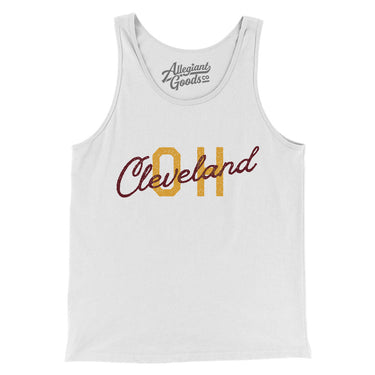 Cleveland Oh Overprinted Men/Unisex Tank Top-Allegiant Goods Co. Vintage Sports Apparel