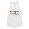 Mississippi Cycling Women's Racerback Tank-White-Allegiant Goods Co. Vintage Sports Apparel