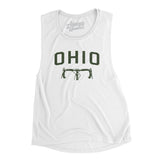 Ohio Cycling Women's Flowey Scoopneck Muscle Tank-White-Allegiant Goods Co. Vintage Sports Apparel