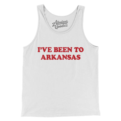 I've Been To Arkansas Men/Unisex Tank Top-White-Allegiant Goods Co. Vintage Sports Apparel