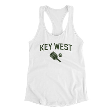 Key West Pickleball Women's Racerback Tank-White-Allegiant Goods Co. Vintage Sports Apparel