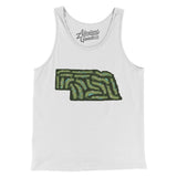 Nebraska Golf Course Men/Unisex Tank Top-White-Allegiant Goods Co. Vintage Sports Apparel
