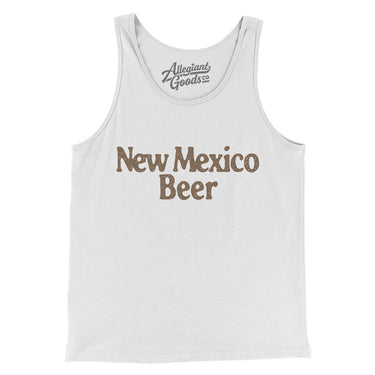 New Mexico Beer Men/Unisex Tank Top-White-Allegiant Goods Co. Vintage Sports Apparel