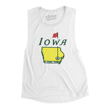 Iowa Golf Women's Flowey Scoopneck Muscle Tank-Allegiant Goods Co. Vintage Sports Apparel