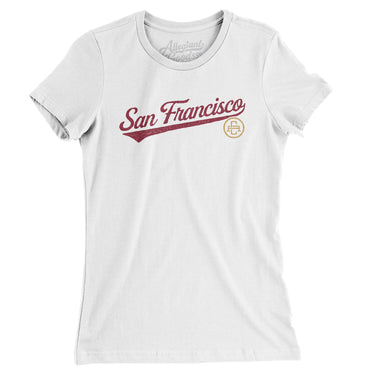 San Francisco Vintage Script Women's T-Shirt-Allegiant Goods Co. Vintage Sports Apparel