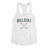 Biloxi Golf Women's Racerback Tank-White-Allegiant Goods Co. Vintage Sports Apparel