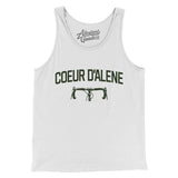 Coeur D'alene Cycling Men/Unisex Tank Top-White-Allegiant Goods Co. Vintage Sports Apparel