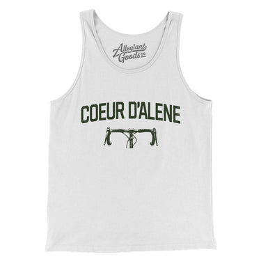 Coeur D'alene Cycling Men/Unisex Tank Top-White-Allegiant Goods Co. Vintage Sports Apparel