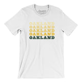 Oakland Repeat Men/Unisex T-Shirt-White-Allegiant Goods Co. Vintage Sports Apparel