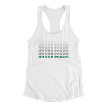 Grand Forks Repeat Women's Racerback Tank-White-Allegiant Goods Co. Vintage Sports Apparel