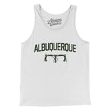 Albuquerque Cycling Men/Unisex Tank Top-White-Allegiant Goods Co. Vintage Sports Apparel