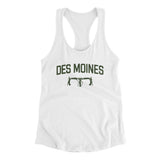 Des Moines Cycling Women's Racerback Tank-White-Allegiant Goods Co. Vintage Sports Apparel