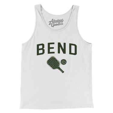 Bend Pickleball Men/Unisex Tank Top-White-Allegiant Goods Co. Vintage Sports Apparel