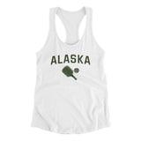 Alaska Pickleball Women's Racerback Tank-White-Allegiant Goods Co. Vintage Sports Apparel