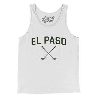 El Paso Golf Men/Unisex Tank Top-White-Allegiant Goods Co. Vintage Sports Apparel