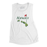 Hawaii Golf Women's Flowey Scoopneck Muscle Tank-White-Allegiant Goods Co. Vintage Sports Apparel