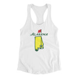 Alabama Golf Women's Racerback Tank-White-Allegiant Goods Co. Vintage Sports Apparel