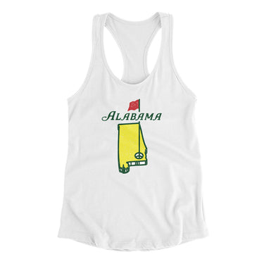 Alabama Golf Women's Racerback Tank-White-Allegiant Goods Co. Vintage Sports Apparel