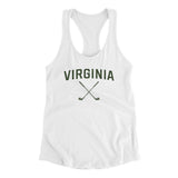 Virginia Golf Women's Racerback Tank-White-Allegiant Goods Co. Vintage Sports Apparel