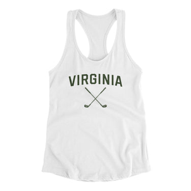 Virginia Golf Women's Racerback Tank-White-Allegiant Goods Co. Vintage Sports Apparel