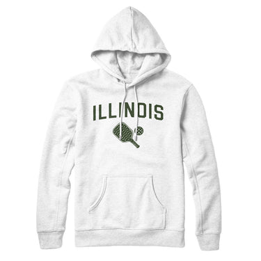 Illinois Pickleball Hoodie-White-Allegiant Goods Co. Vintage Sports Apparel