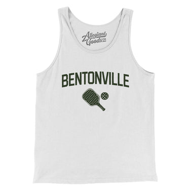 Bentonville Pickleball Men/Unisex Tank Top-White-Allegiant Goods Co. Vintage Sports Apparel